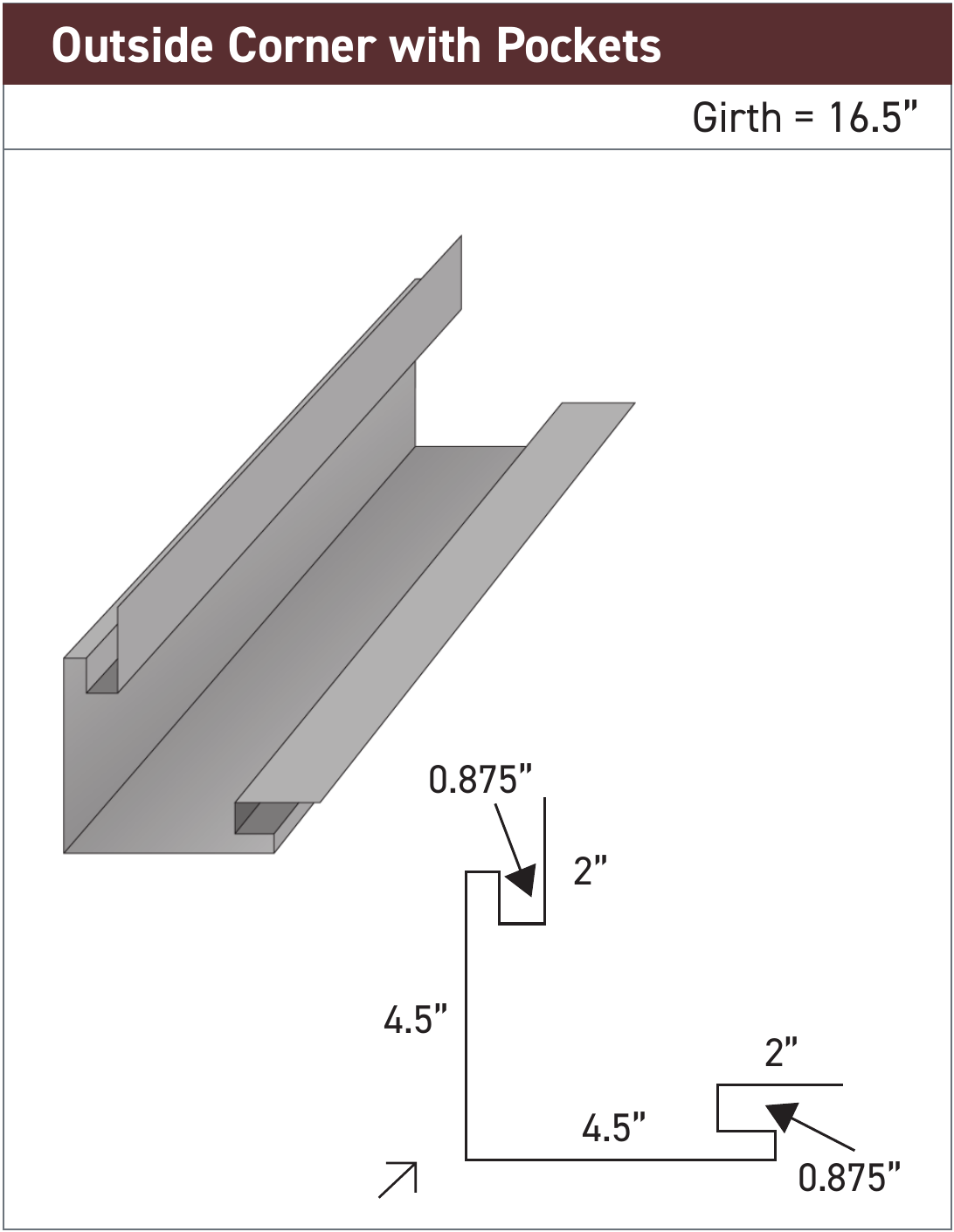 Outside Corner with Pockets
